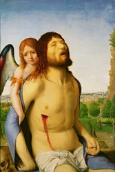 Der tote Christus, von einem Engel unterstützt